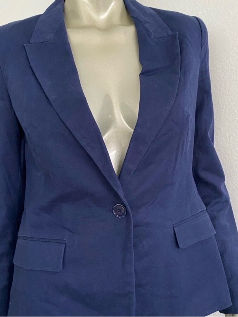 Pre-owned Zara Basic Women's Deep Blue Single-Button Blazer/Jacket Sz M Women’s - Picture 11 of 13